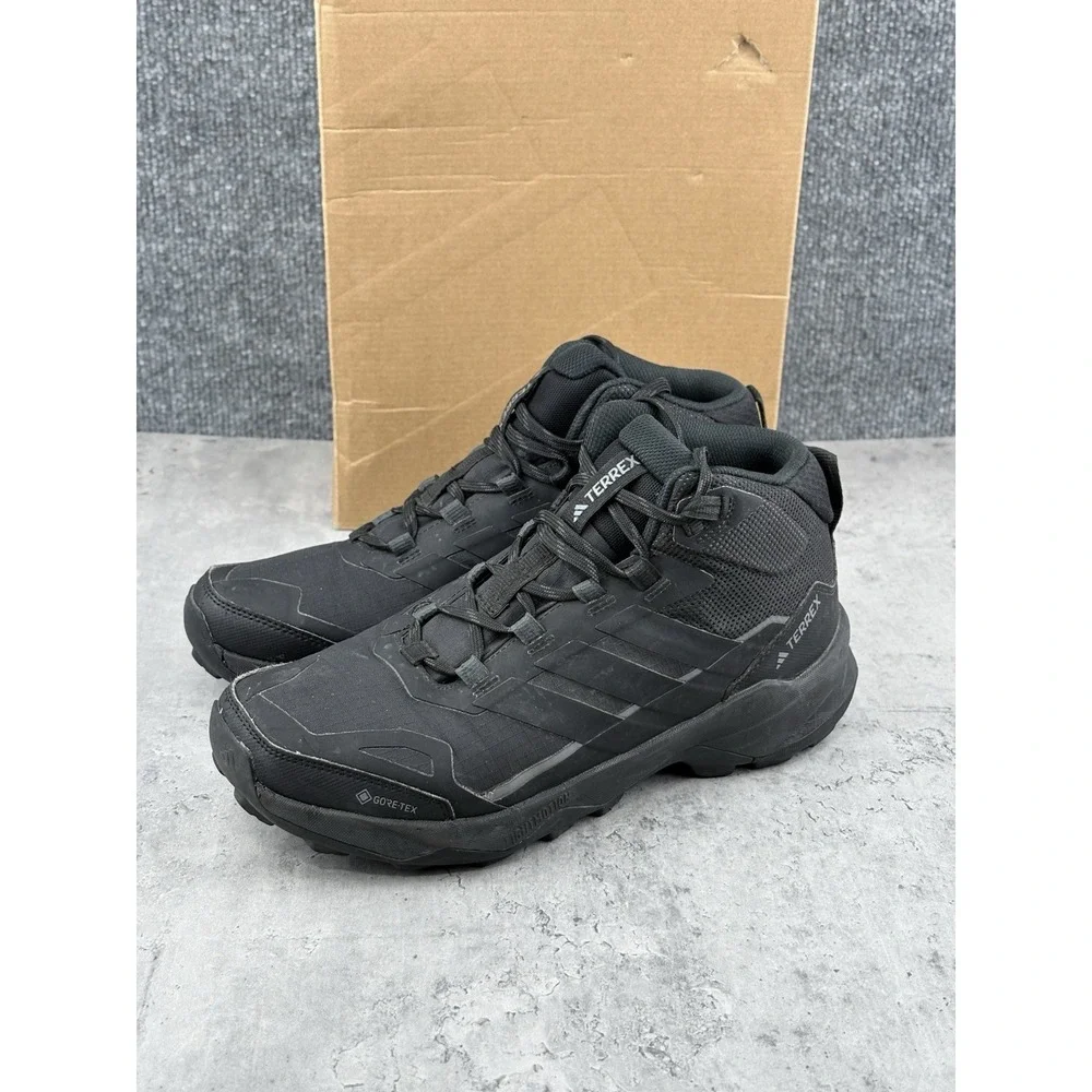 Adidas Terrex Skychaser AX5 Mid Black Gore-tex Hiking Shoes JQ2207 Size 8.5 Men